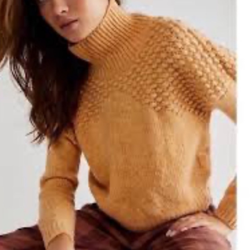 Free People XS sweater crop Turtleneck